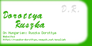 dorottya ruszka business card